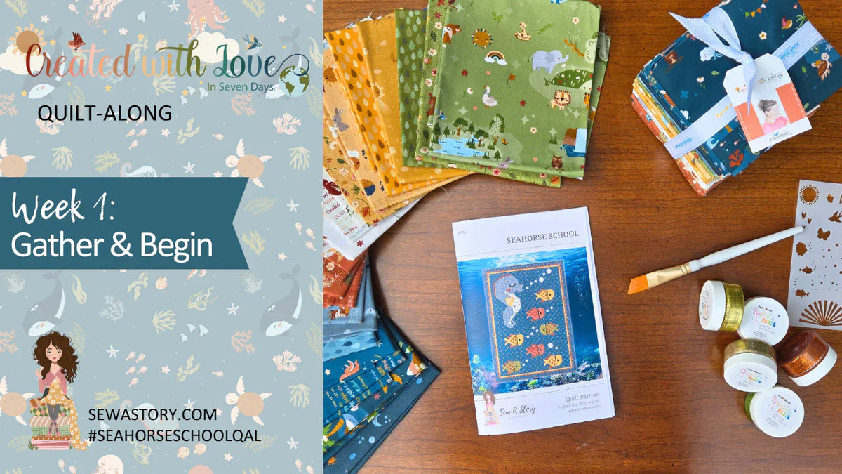 Seahorse School Quilt-Along – Week 1