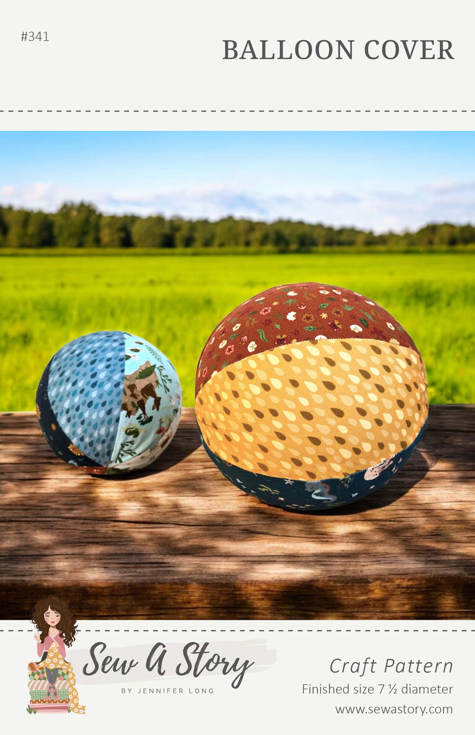 Balloon Ribbon Pattern Balloon Cover โ Digital Craft Pattern (Instant Download) โ Sew A Story