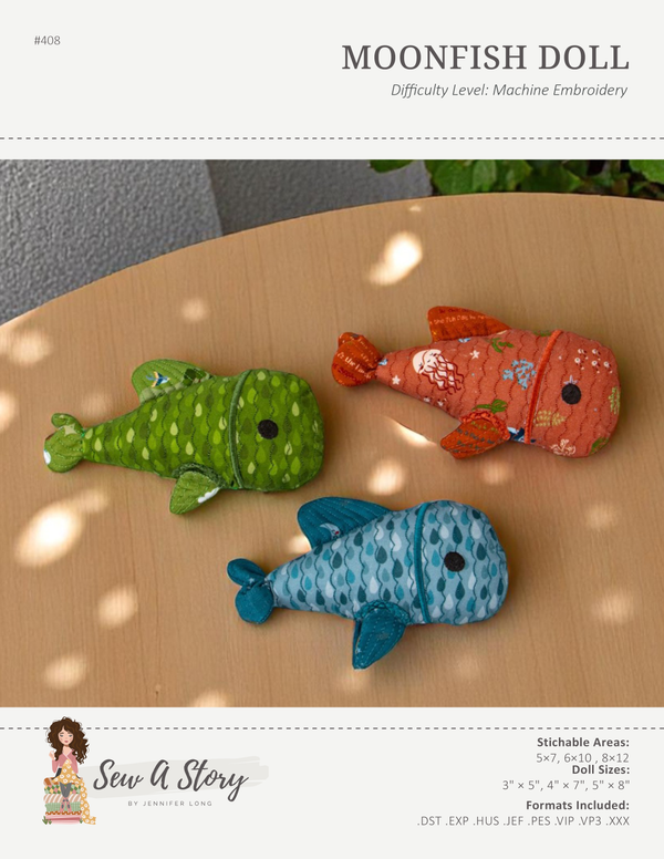 Moonfish Doll in-the-hoop (ITH) - Digital Pattern