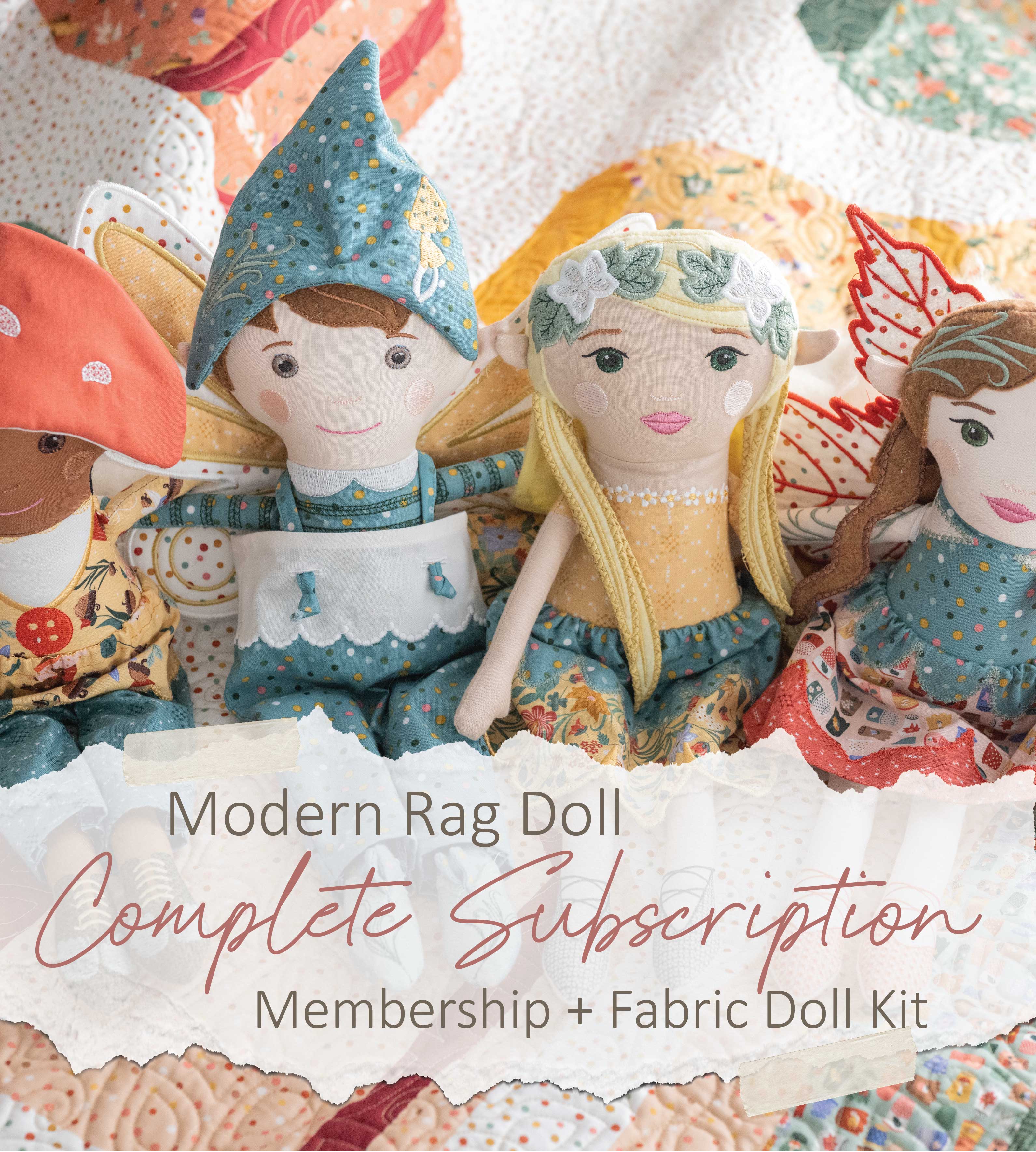 Modern Rag Doll Membership + Fabric Doll Kit Subscription – Sew A Story