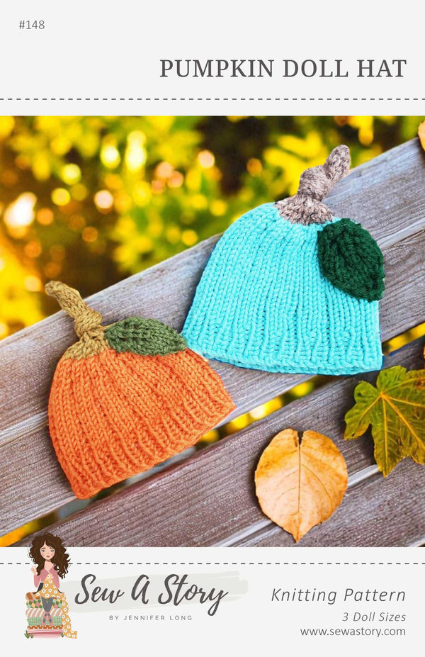 Pumpkin Doll Hat - Knitting Pattern