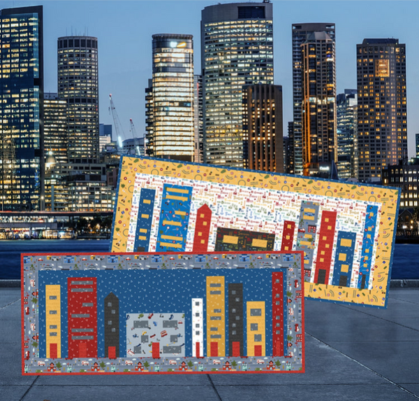 Cityscape Bench Pillow Pattern PC