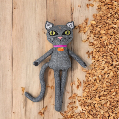 Cat Machine Embroidery Doll Pattern