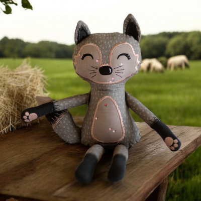 Wolf Machine Embroidery Doll Pattern