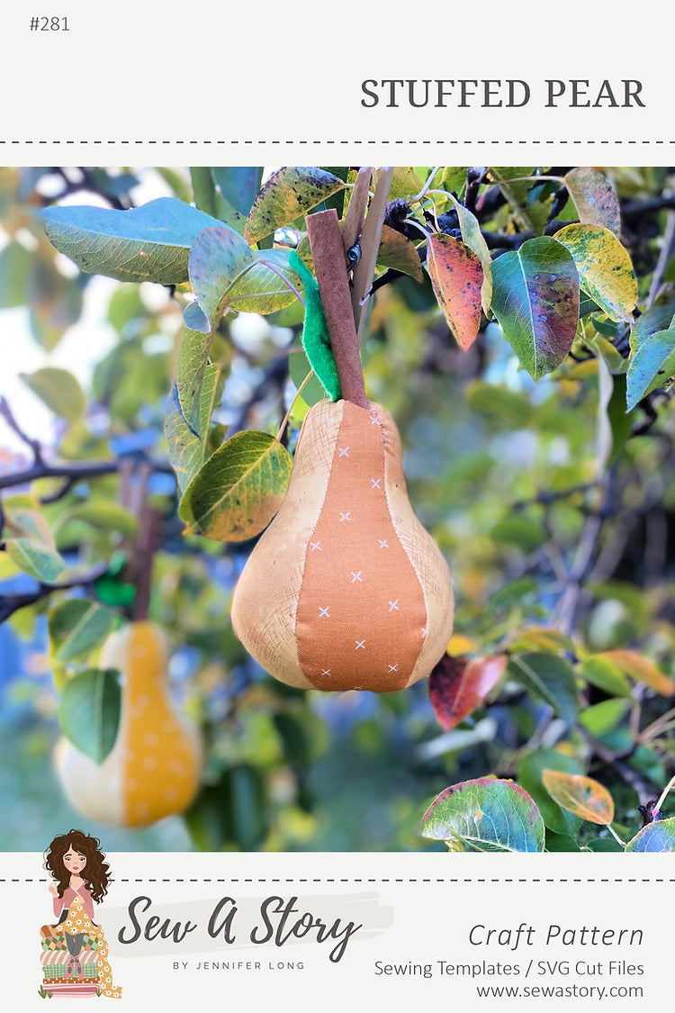 Pear Pattern Template Stuffed Pear Pattern – Sew A Story